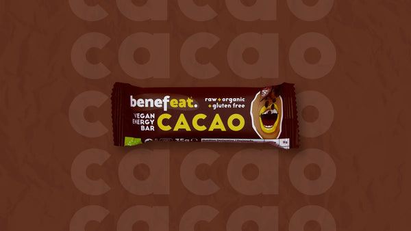 Benefeat Cacao vegan energy bar, 35 g