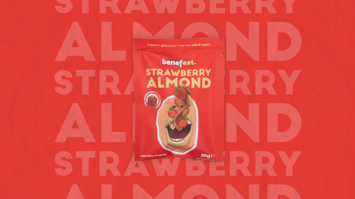 Benefeat Strawberry Almond filled churro pack, 30 g Main image