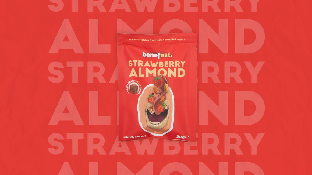 Benefeat Strawberry Almond filled churro pack, 30 g