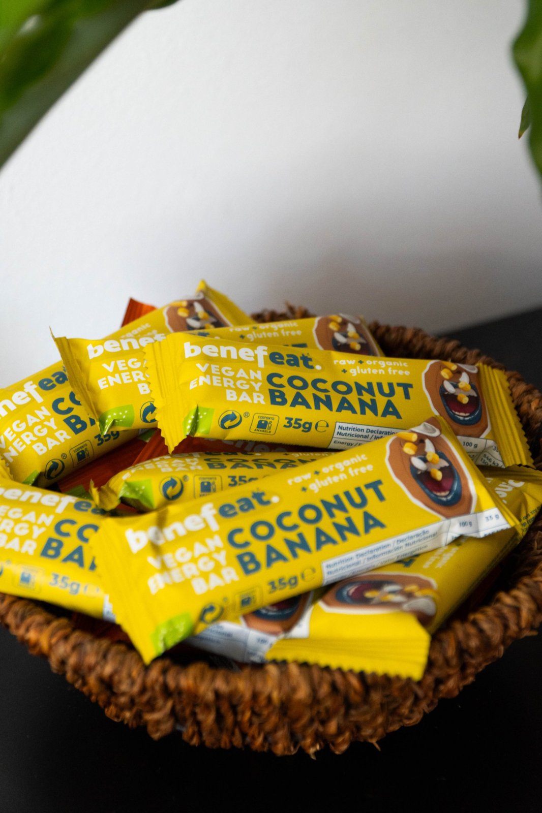 A basket full of Coconut Banana bars